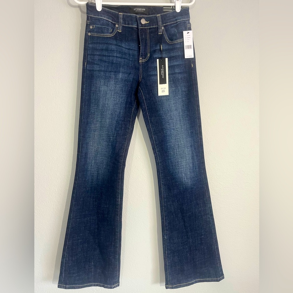 Liverpool Dark Blue Flare Jeans
